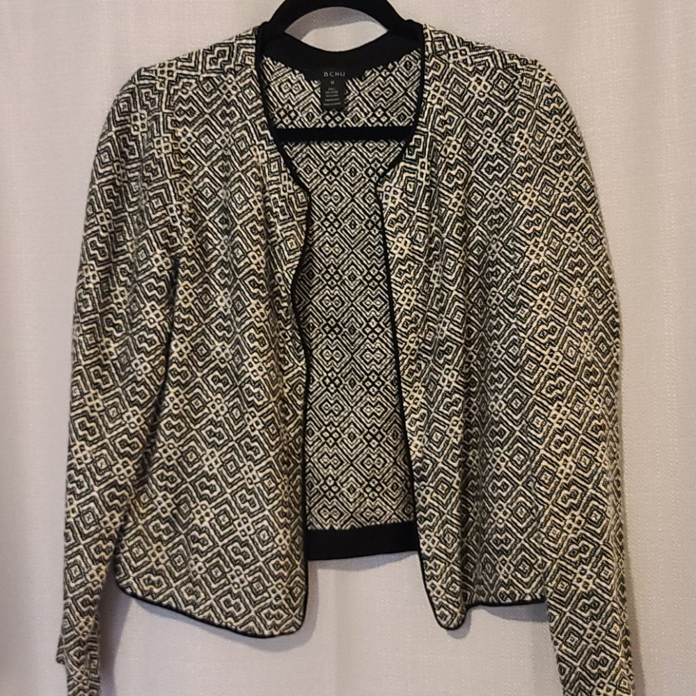 Black and white bolero